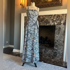 Leifsdottier / Anthropology Silk Maxi Dress, Size 8.